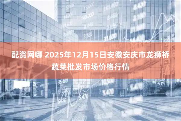配资网哪 2025年12月15日安徽安庆市龙狮桥蔬菜批发市场价格行情